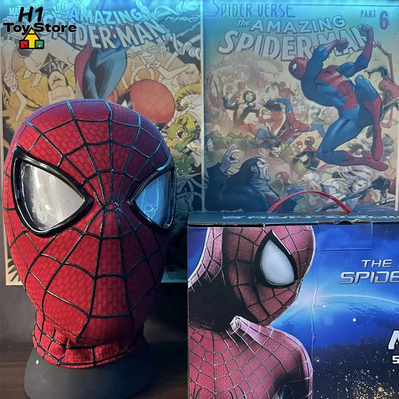 Spider-Man Motorized Eye Mask | Light-Up 1:1 Ring Control Cosplay Masks & Helmets - The Eezee Shop