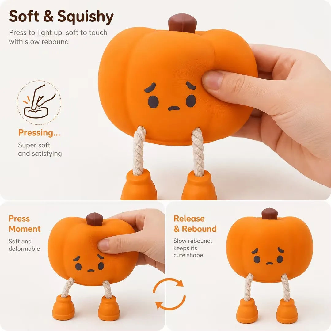 Pumpkin Silicone Night Light | Tap Control Rechargeable Lamp Lamps & Night Lights - The Eezee Shop