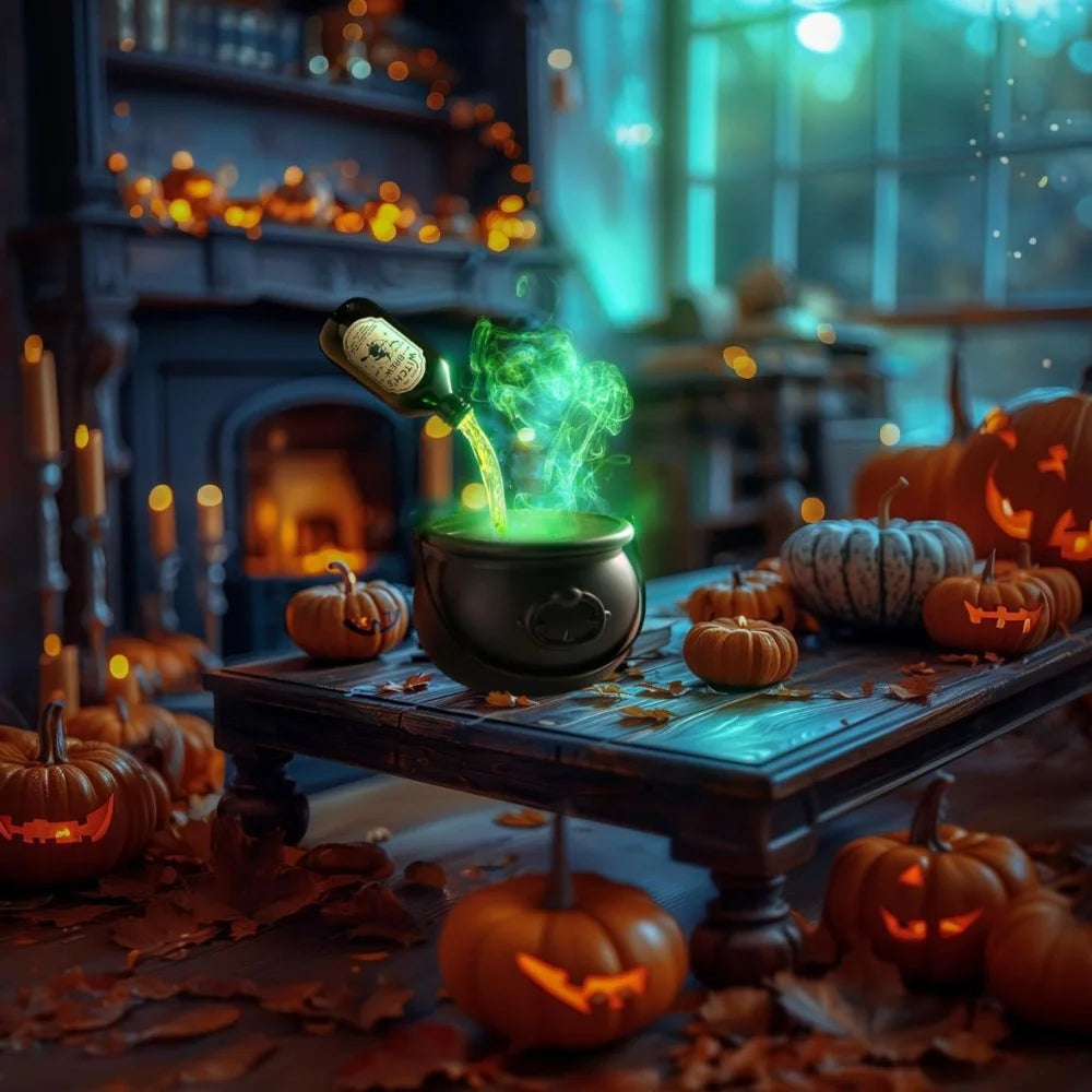 Halloween Black Witch Bowl Magic Float Bottle and Diffuser Horror House Decoration Hocus Pocus Party Scary Props Halloween Decor - The Eezee Shop
