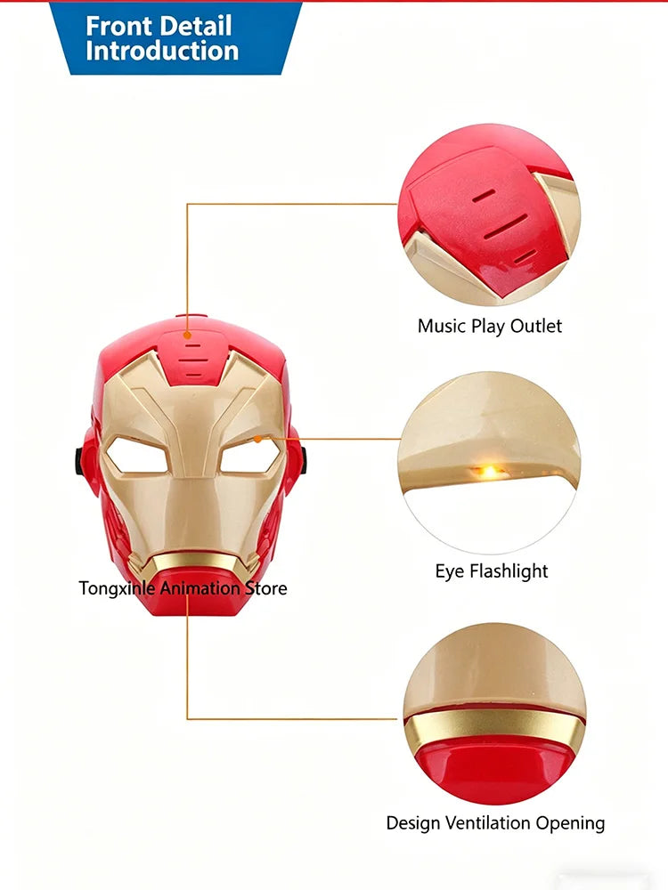 Iron Man Cosplay Set for Kids | Light-Up Mask, Gloves & Launcher Cosplay Props - The Eezee Shop