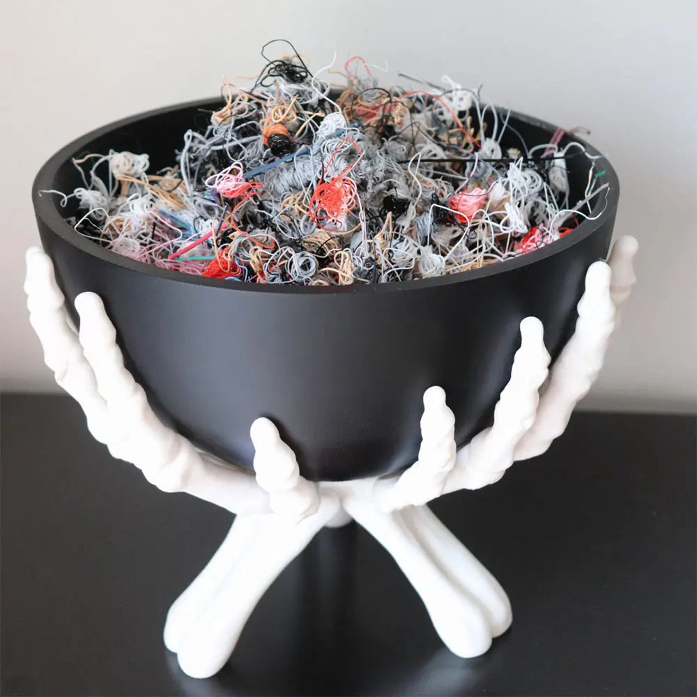 Skeleton Hands Candy Bowl | Gothic Halloween Treat Holder Party Supplies - The Eezee Shop