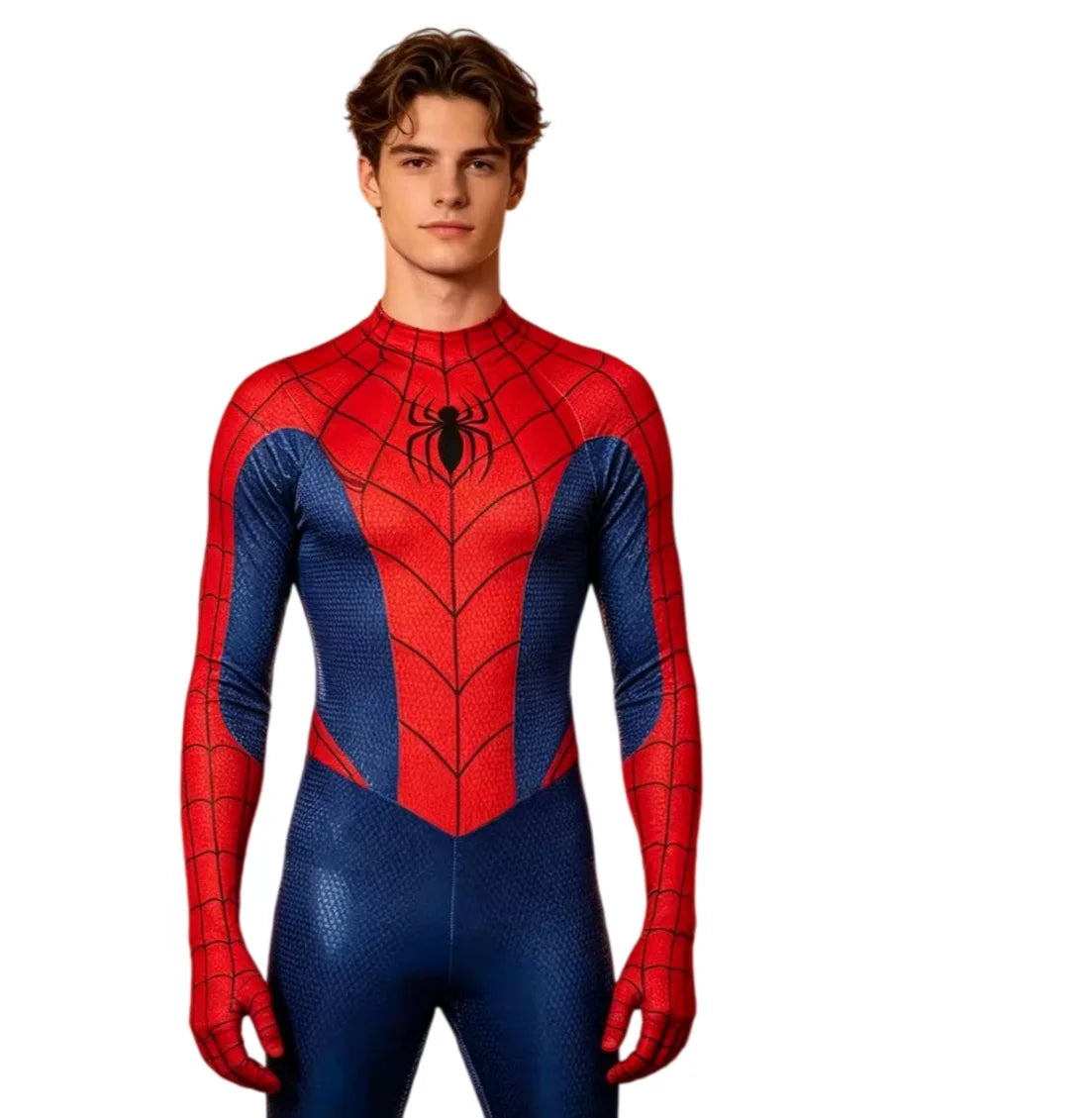 Spider-Man Cosplay Bodysuit | Red & Blue Zentai Suit with Mask Cosplay Costumes - The Eezee Shop