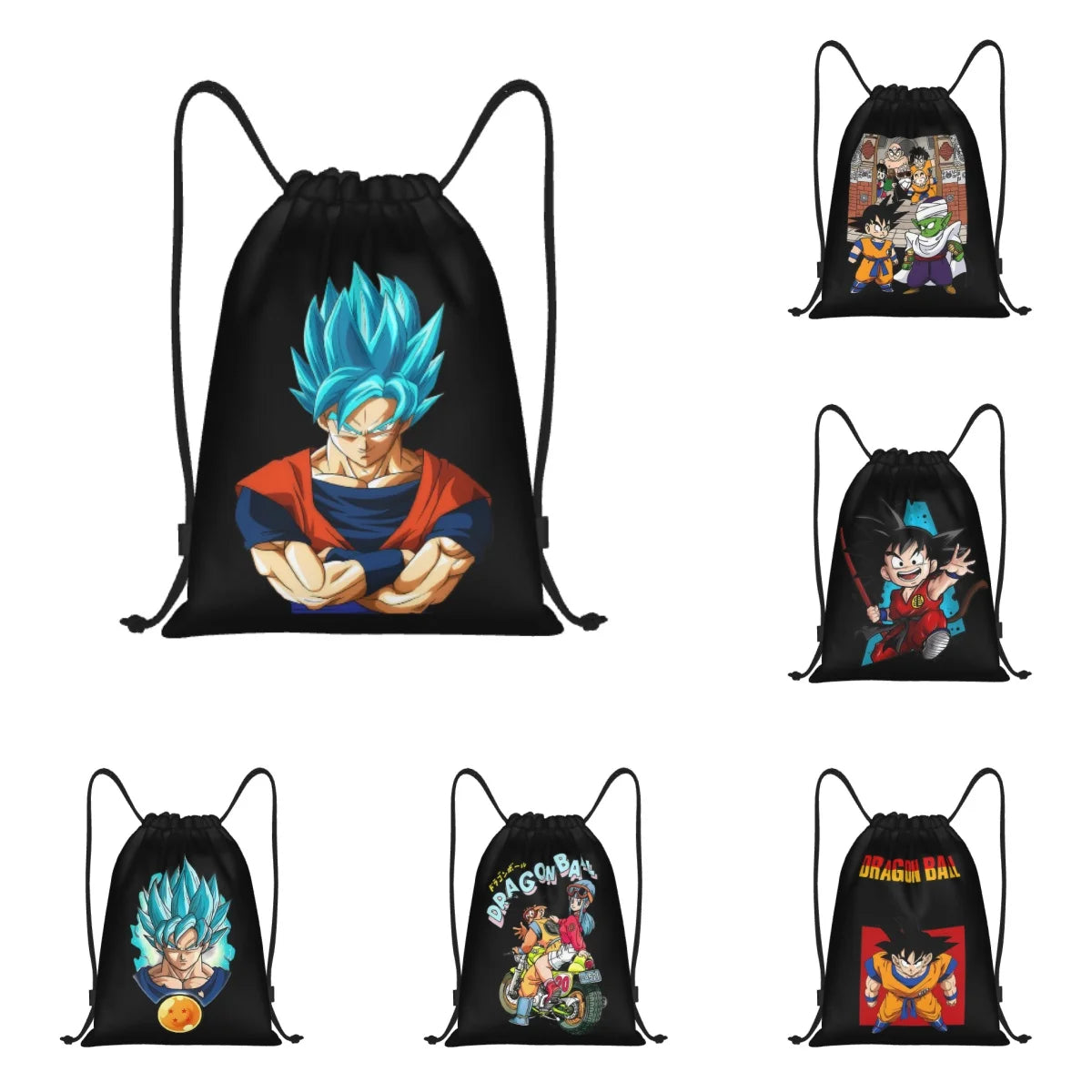 Dragon Ball Drawstring Bag | Waterproof Goku & Vegeta Gym Sack Bags - The Eezee Shop