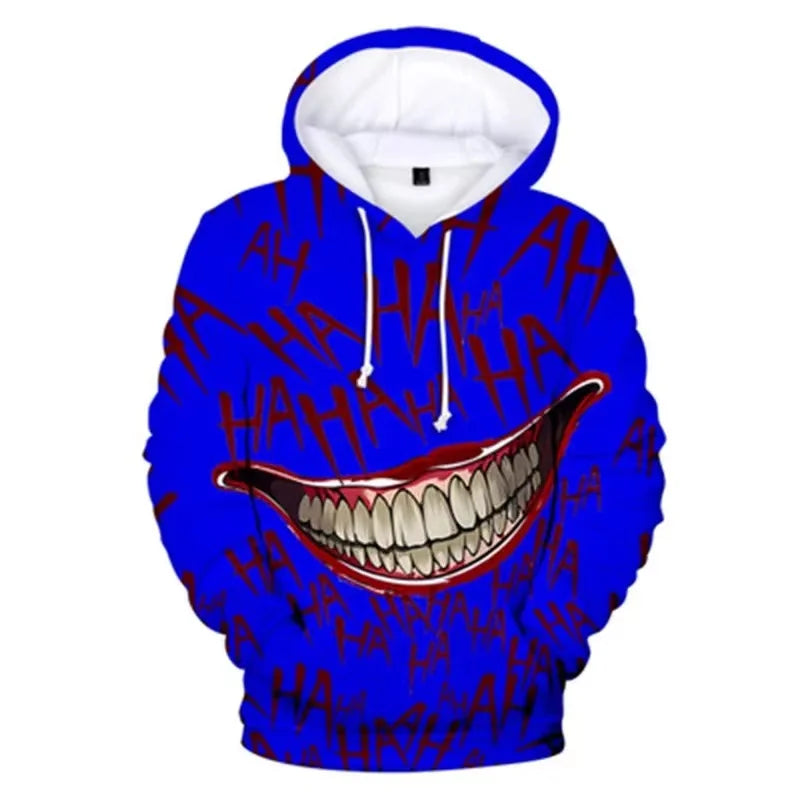 Joker 3D Print Hoodie | Funny Oversized Hip Hop Sweatshirt Hoodies & Sweatshirts - The Eezee Shop
