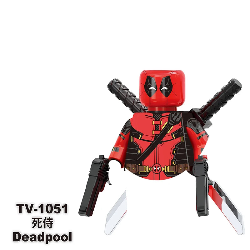 Deadpool Mini Building Block Figures | DIY Brick Toy Set Building Block Sets - The Eezee Shop