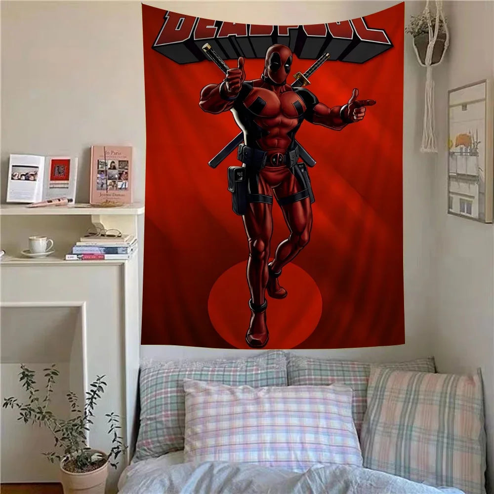 Deadpool Wall Tapestry | Large Hanging Dorm & Room Decor Wall Tapestries - The Eezee Shop