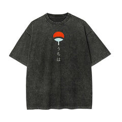 Naruto Itachi Uchiha T-shirt Akatsuki Crow Vintage Acid Wash Streetwear Oversized Retro Anime Grafische Katoenen Mannen Tees Top Anime Tshirts - The Eezee Shop