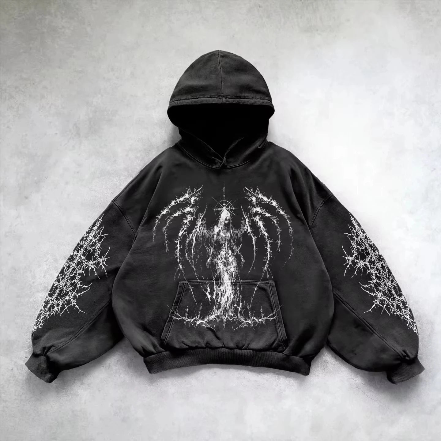 Retro Grunge Graphic Hoodie | Y2K Punk Unisex Pullover Hoodies & Sweatshirts - The Eezee Shop