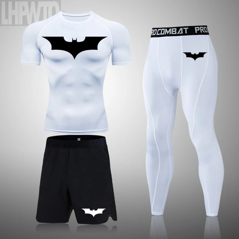 Men's Superhero Compression Set | Quick-Dry Gym Rashguard Suit Gym & Compression Wear - The Eezee Shop