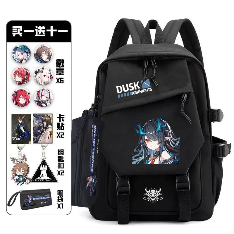 Arknights Backpack with Badge Set | Anime Ita Bag for Students Backpacks - The Eezee Shop
