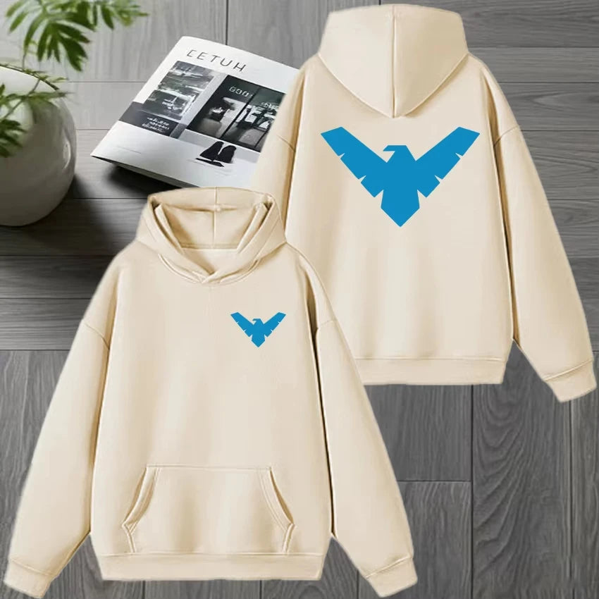 Nightwing Graphic Zip-Up Hoodie | Unisex Retro Winter Jacket Hoodies & Sweatshirts - The Eezee Shop