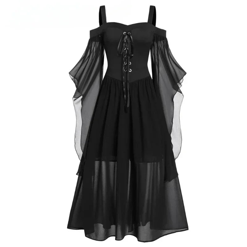 Women's Medieval Witch Dress | Butterfly Sleeve Halloween Costume Halloween Costumes - The Eezee Shop