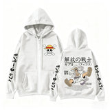 Luffy Gear 5 Zip-Up Hoodie | One Piece Unisex Sweatshirt Hoodies & Sweatshirts - The Eezee Shop