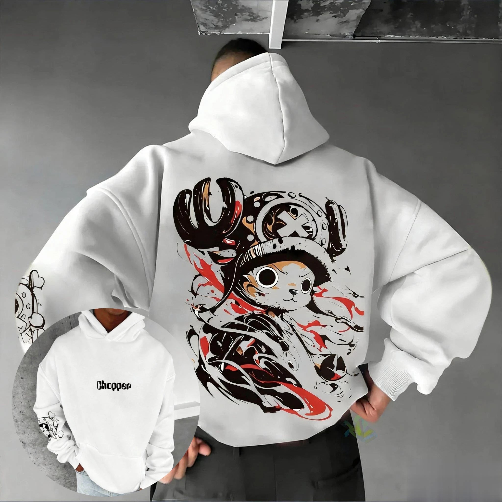 Tony Tony Chopper Oversized Hoodie | One Piece Casual Pullover Hoodies & Sweatshirts - The Eezee Shop