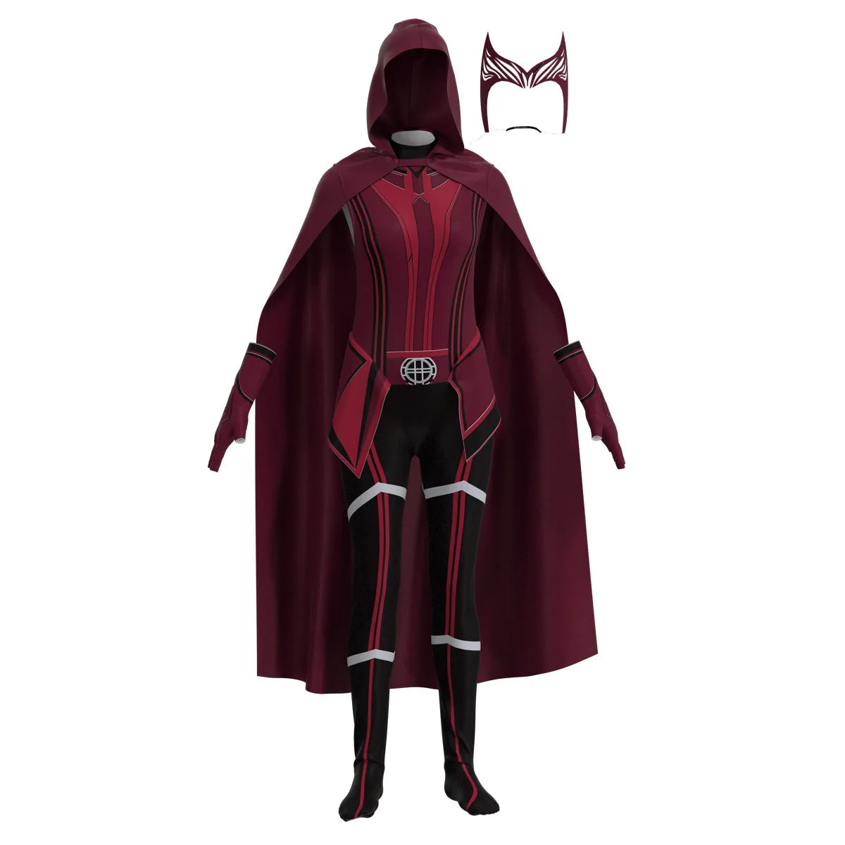 Scarlet Witch Cosplay Costume | Headpiece, Cloak & Pants Set Cosplay Costumes - The Eezee Shop