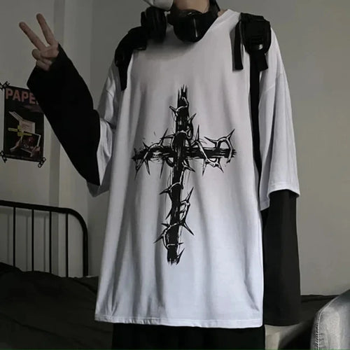 Men T Shirts autumn men Clothes anime casual Long Sleeved Oversized Anime Tshirts - The Eezee Shop