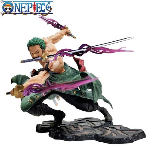 One Piece Roronoa Zoro 10CM Anime GK Figure Toy – Three Sword Style Mini Collectible Statue Anime Figure - The Eezee Shop