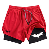 Bat Print 2-in-1 Gym Shorts | Men's Quick-Dry Shorts with Pocket Shorts - The Eezee Shop