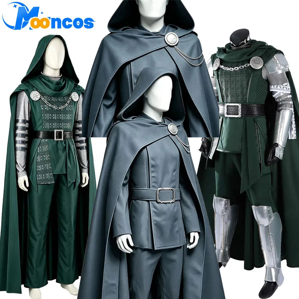 Doctor Doom Hooded Cloak Costume | Coat, Pants & Cape Full Set Cosplay Costumes - The Eezee Shop