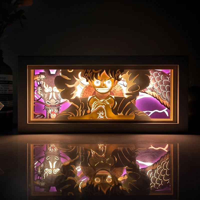 Anime Paper-Cut Light Box | Remote Control Color Night Light Lamps & Night Lights - The Eezee Shop