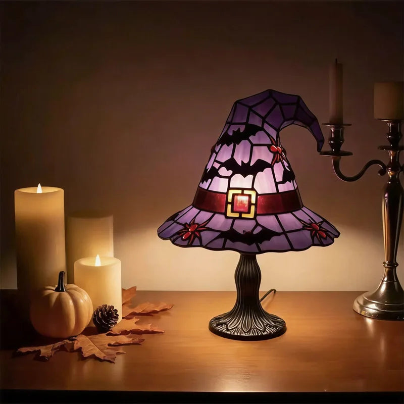 Resin Witch Hat Night Light | USB Gothic Desk Lamp Lamps & Night Lights - The Eezee Shop