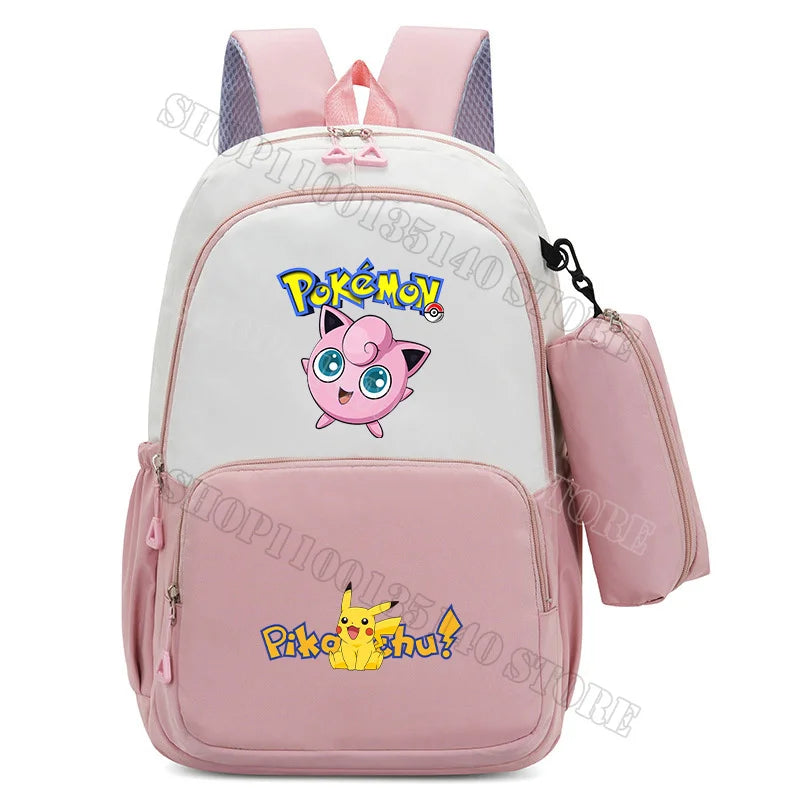 Anime Figure Print Backpack | Large Capacity Bag with Pencil Case Backpacks - The Eezee Shop