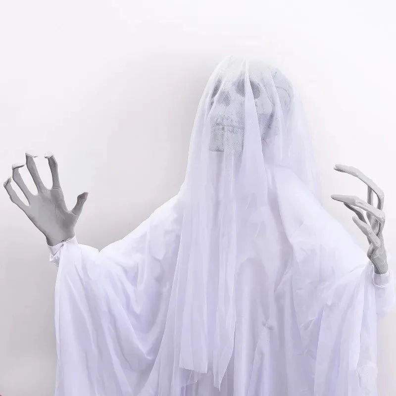 1.7m Voice-Activated Swinging Ghost | Light & Sound Halloween Prop Outdoor Halloween Decorations - The Eezee Shop
