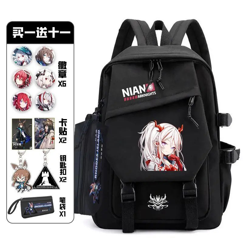 Arknights Backpack with Badge Set | Anime Ita Bag for Students Backpacks - The Eezee Shop
