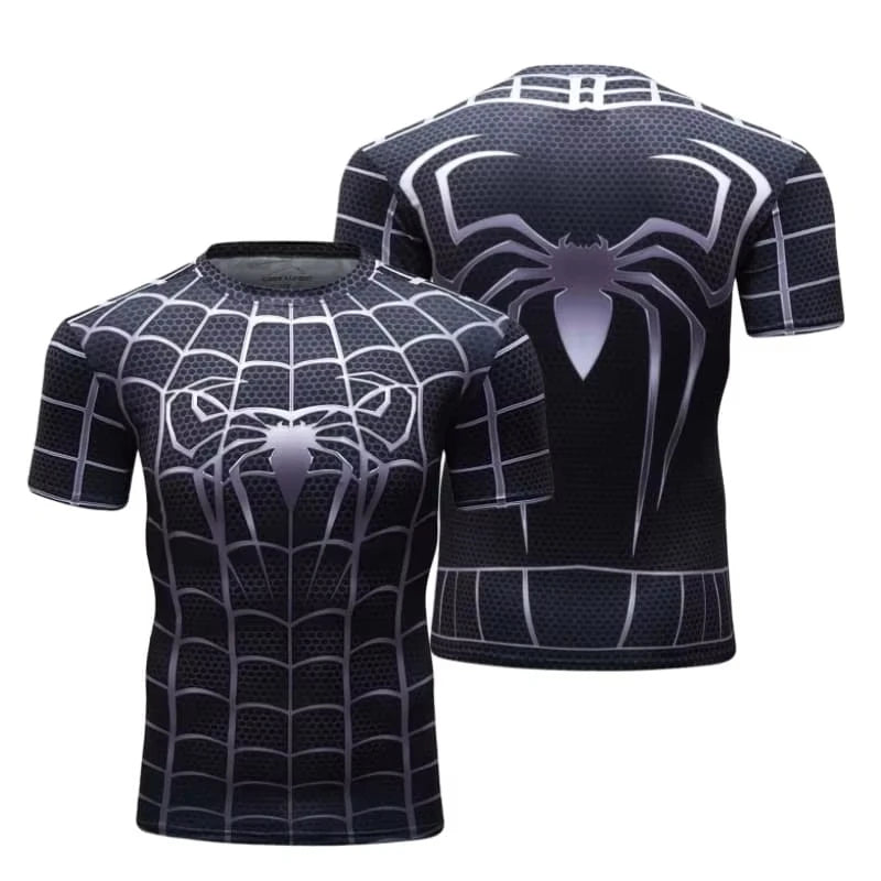 Spider Hero 3D Print T-Shirt | Quick-Dry Family Fitness Tee Gym & Compression Wear - The Eezee Shop