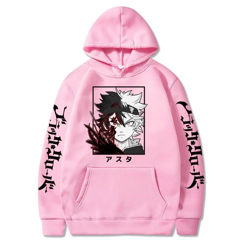 Black Clover Asta Hoodie | Oversized Anime Streetwear Pullover Hoodies & Sweatshirts - The Eezee Shop