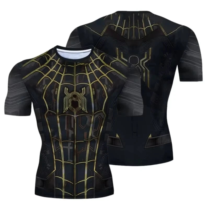 Spider Hero 3D Print T-Shirt | Quick-Dry Family Fitness Tee Gym & Compression Wear - The Eezee Shop