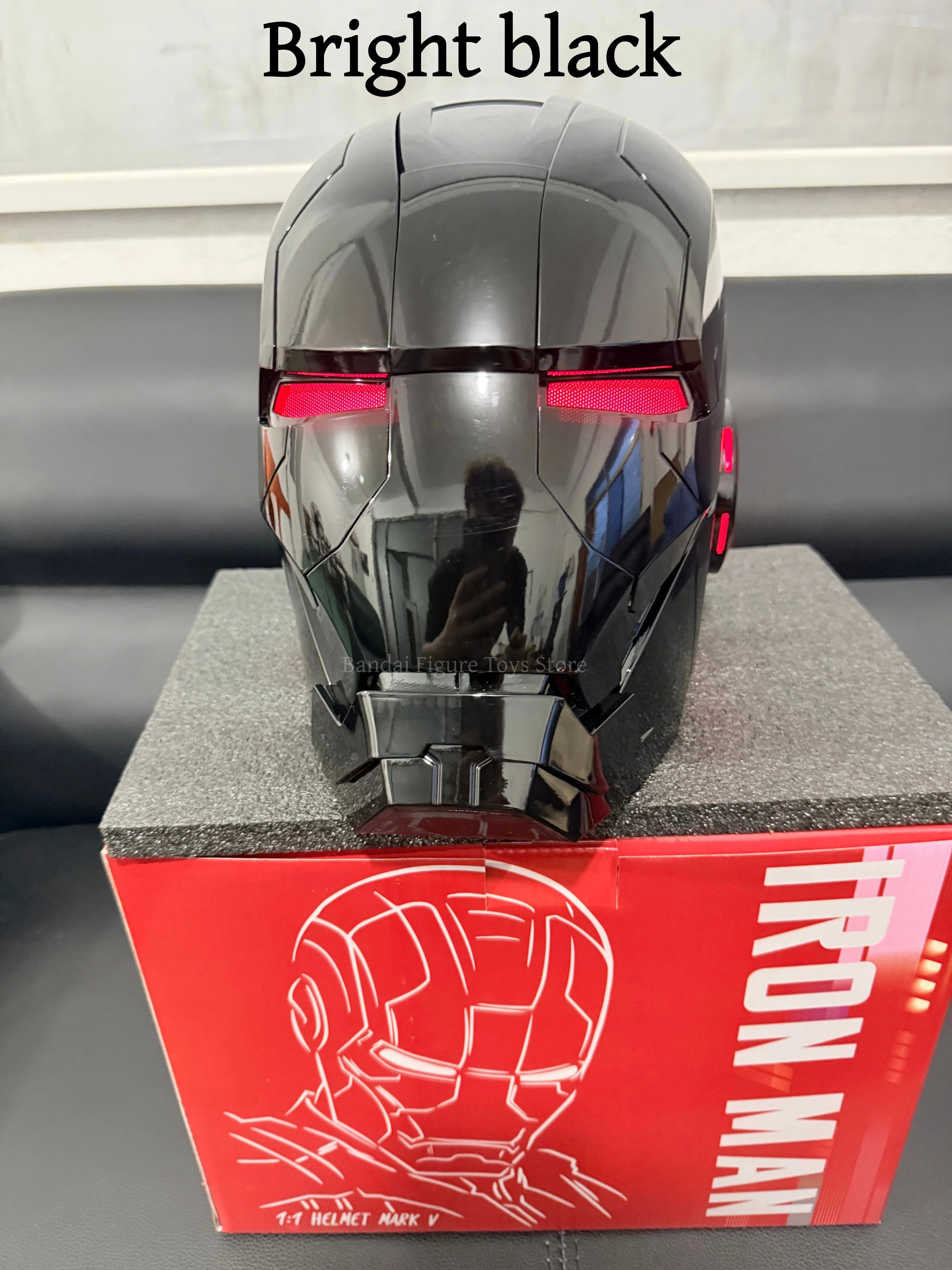 Black Iron Man Mk5 Helmet | Voice-Activated Wearable Helmet Cosplay Masks & Helmets - The Eezee Shop