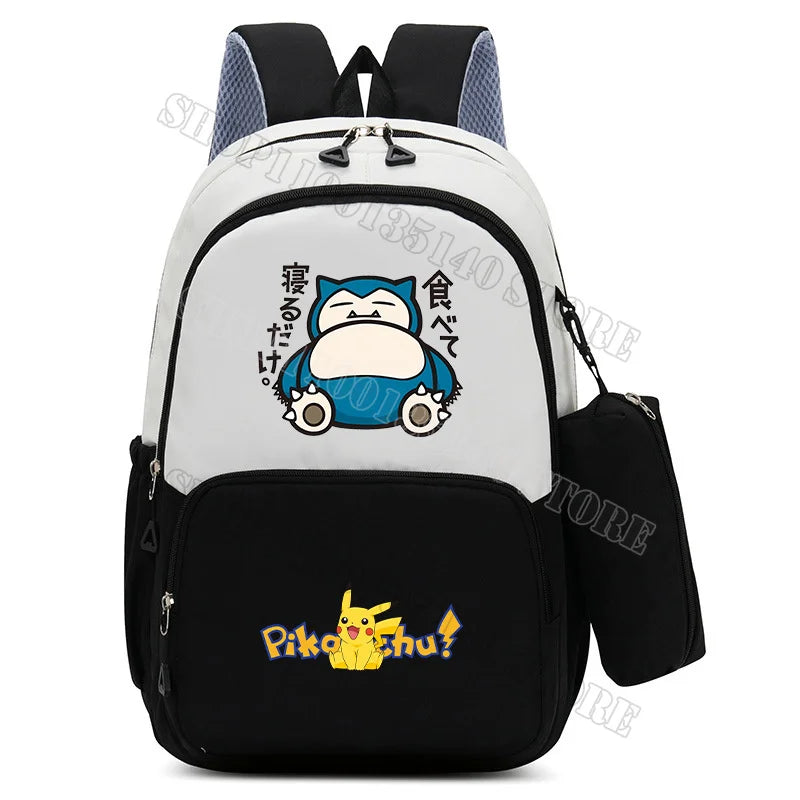 Anime Figure Print Backpack | Large Capacity Bag with Pencil Case Backpacks - The Eezee Shop
