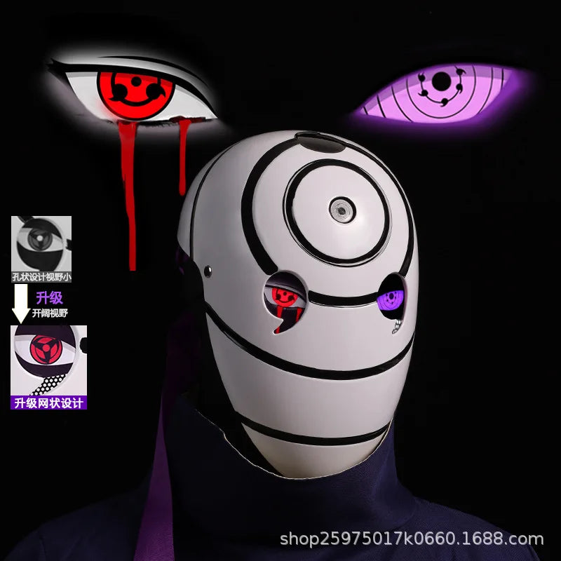 Obito Uchiha Light-Up Mask | Naruto Sharingan Cosplay Helmet Cosplay Masks & Helmets - The Eezee Shop