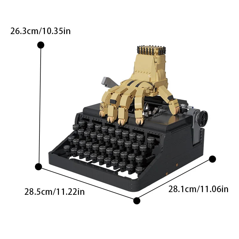 Wednesday Typewriter Building Block Set | 2330-Piece Model Kit Building Block Sets - The Eezee Shop