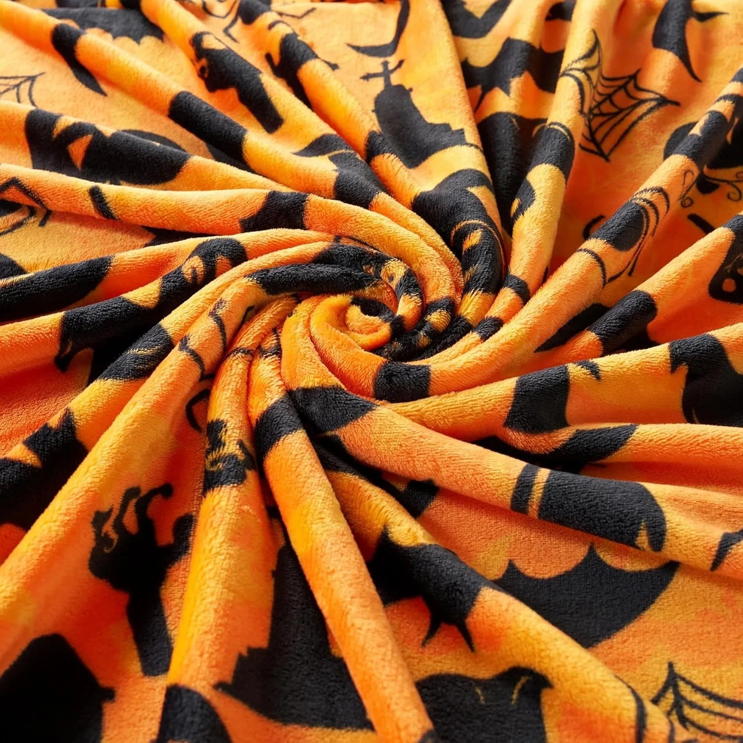 Bat, Pumpkin & Skull Throw Blanket | Lightweight Halloween Blanket Throw Blankets - The Eezee Shop