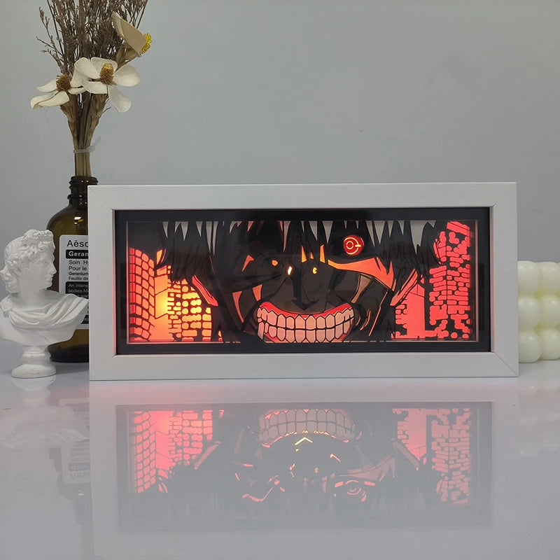 Roronoa Zoro Paper-Cut Shadow Box | Remote Color Night Light Lamps & Night Lights - The Eezee Shop