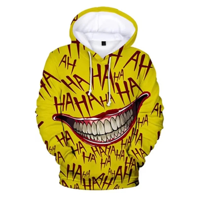 Joker 3D Print Hoodie | Funny Oversized Hip Hop Sweatshirt Hoodies & Sweatshirts - The Eezee Shop