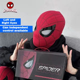 Miles Morales Light-Up Mask | Moving Eyes Ring Control 1:1 Cosplay Masks & Helmets - The Eezee Shop