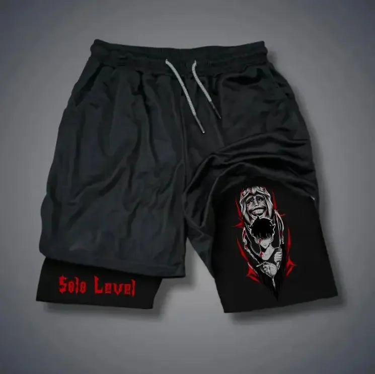 Anime Graphic Gym Shorts | Unisex Quick-Dry Streetwear Shorts Shorts - The Eezee Shop