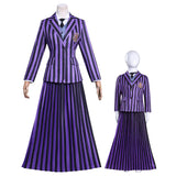 Gothic Academy Purple Striped Uniform Dress | Cosplay Costume Cosplay Costumes - The Eezee Shop