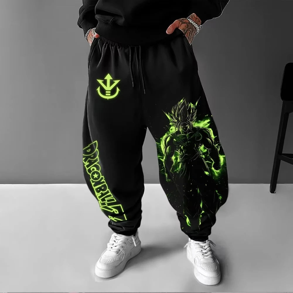 Broly Jogger Pants | Dragon Ball Y2K Anime Sweatpants Joggers & Pants - The Eezee Shop