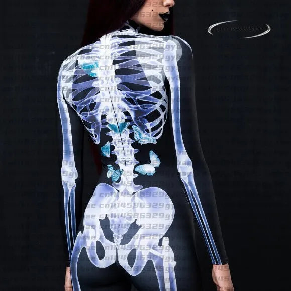 3D Skeleton Zentai Bodysuit | Couples Halloween Jumpsuit Halloween Costumes - The Eezee Shop