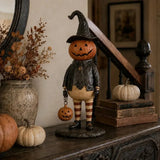 Pumpkin Witch Resin Statue | Halloween Shelf & Desk Decor Halloween Figurines - The Eezee Shop