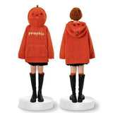 Embroidered Pumpkin Lamb Fleece Hoodie | Oversized Couples Pullover Hoodies & Sweatshirts - The Eezee Shop