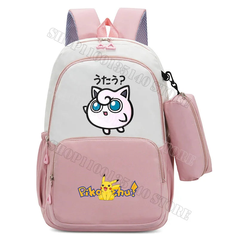 Anime Figure Print Backpack | Large Capacity Bag with Pencil Case Backpacks - The Eezee Shop