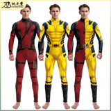 Deadpool & Wolverine Zentai Costume | Men's Superhero Jumpsuit Cosplay Costumes - The Eezee Shop