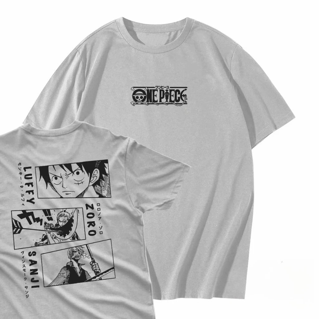 Japanese Anime ONE PIECE summer T-shirt casual sports fitness loose oversized comfortable cotton short sleeves for men and women Anime Tshirts - The Eezee Shop