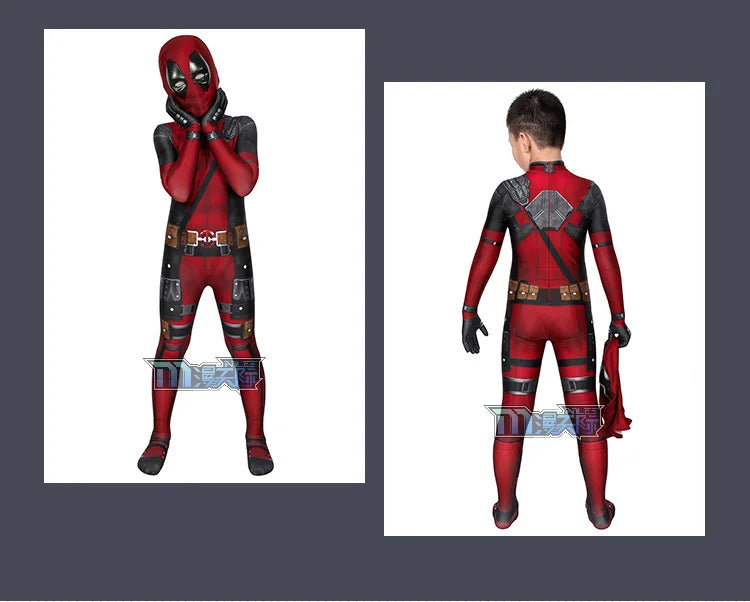 Boys Deadpool Bodysuit | Kids Superhero Compression Costume Cosplay Costumes - The Eezee Shop