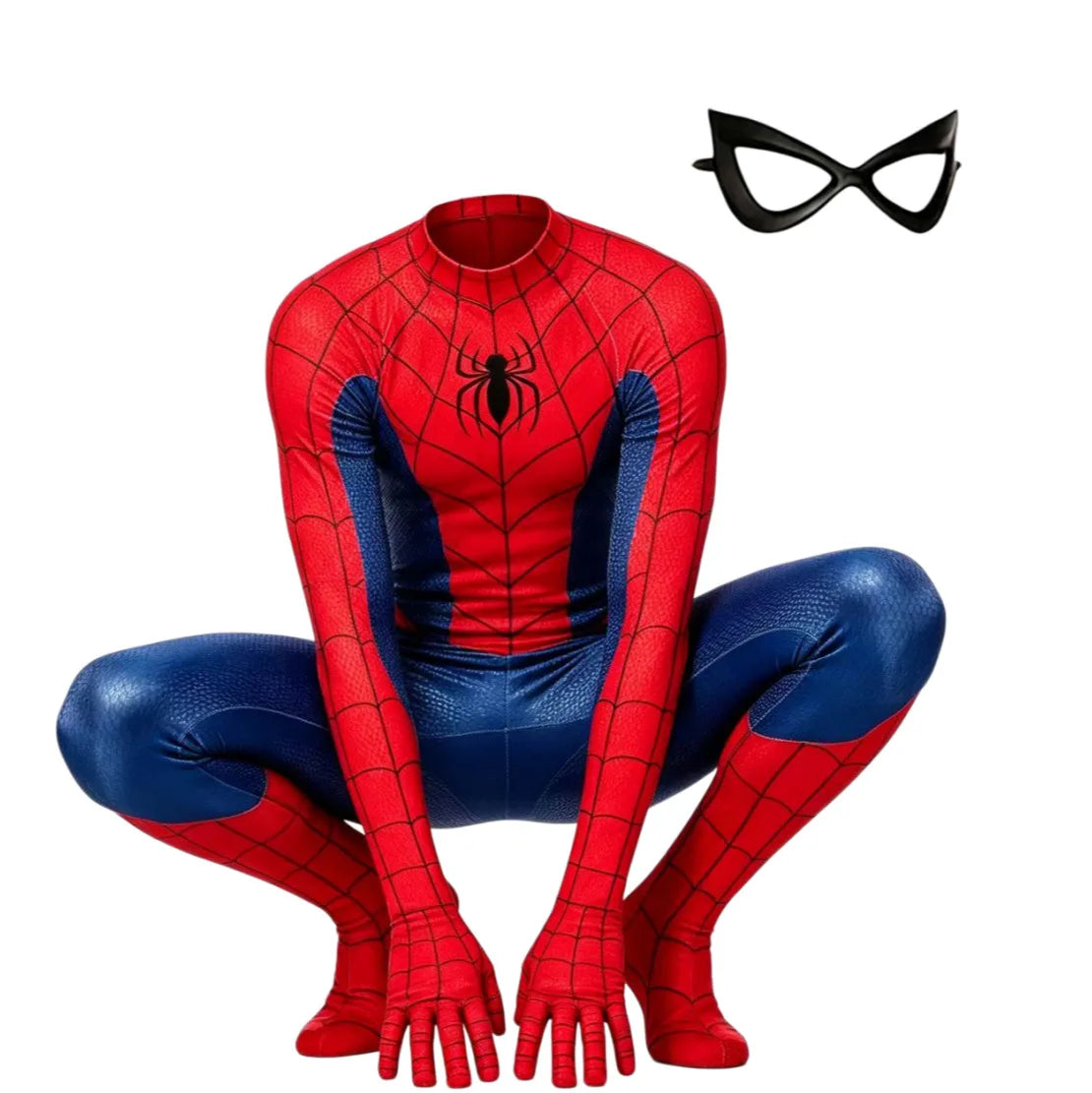 Spider-Man Cosplay Bodysuit | Red & Blue Zentai Suit with Mask Cosplay Costumes - The Eezee Shop